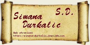 Simana Durkalić vizit kartica